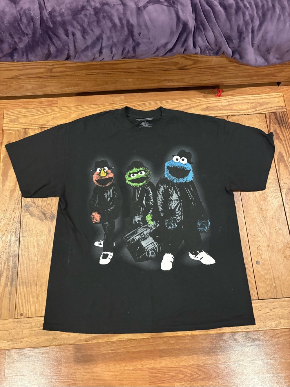 Sesame Street Tee - Cookie Monster, Oscar & Elmo as Run DMC High Quality